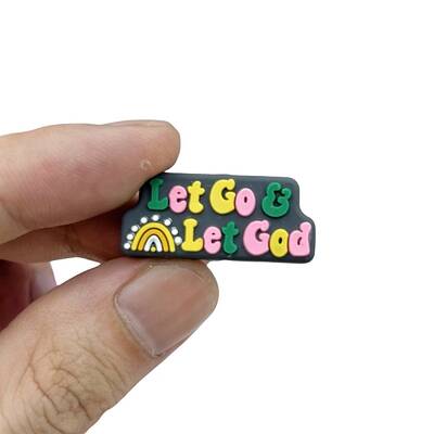 English Letter Food Grade Eco-Friendly Silicone Focal Beads