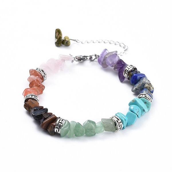 Chip Natural & Synthetic Mixed Stone Bracelets