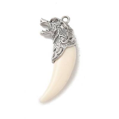 Tibetan Style Alloy Wolf Big Pendants