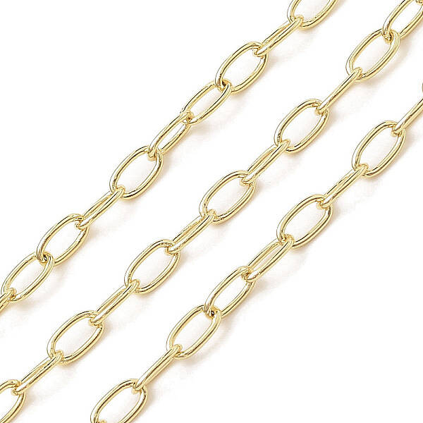 Rack Plating Oval Brass Curb Chains