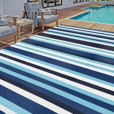 【Deals For You Days】PureCozy Outdoor Plastic Straw Rug, Waterproof Mat, Washable Large Floor Mat and Rug for Outdoors, RV...