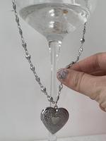 Women's Elegant Heart Shaped Pendant Necklace, Stainless Steel Charm Necklace for Party, Daily Decor, Trendy All-match Goth J...
