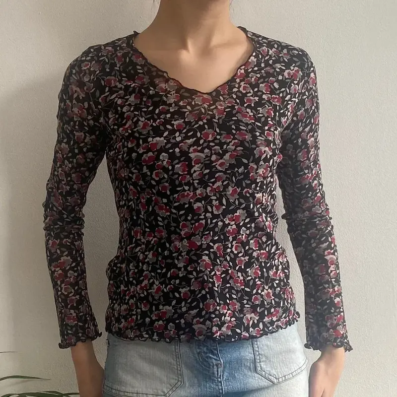 Stefano  Spada Mesh Top - Medium Black Polyester