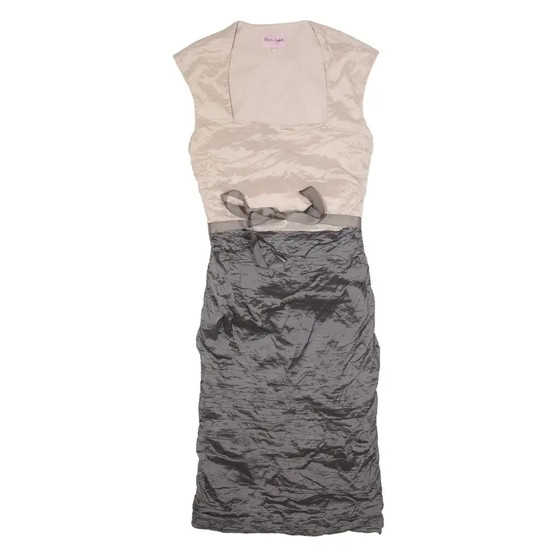 PHASE EIGHT Womens Bodycon Dress Brown Sleeveless Midi UK 12