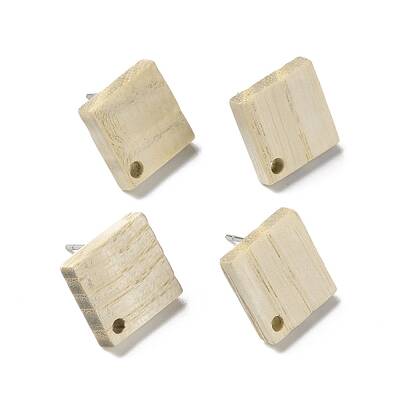 Ash Wood Stud Earring Findings