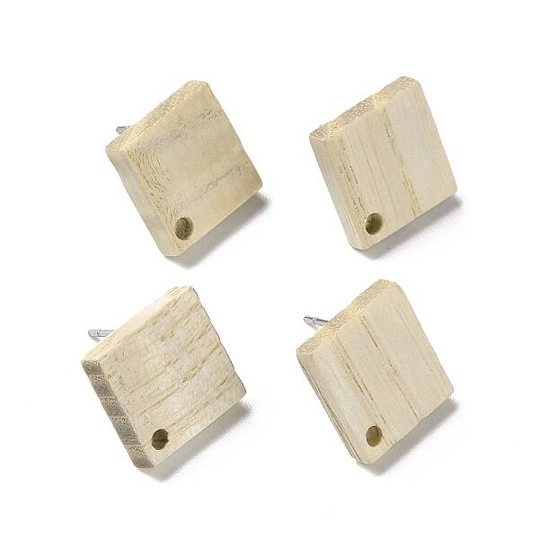 Ash Wood Stud Earring Findings