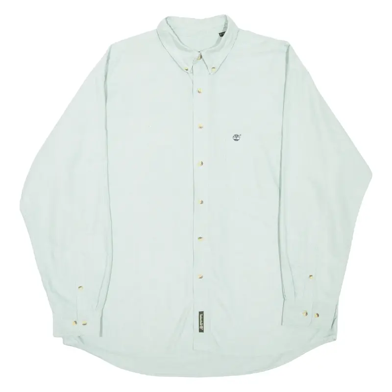 TIMBERLAND Mens Plain Shirt Green Long Sleeve XL
