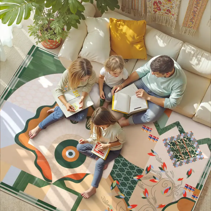 Lahome  Boho Washable Rug – Soft Non Slip Magic Carpet for Bedroom, Living Room, Dining Room, Kids & Pet Friendly, Chakra-I...