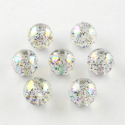 Round AB Color Transparent Acrylic Beads