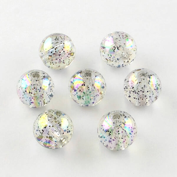 Round AB Color Transparent Acrylic Beads