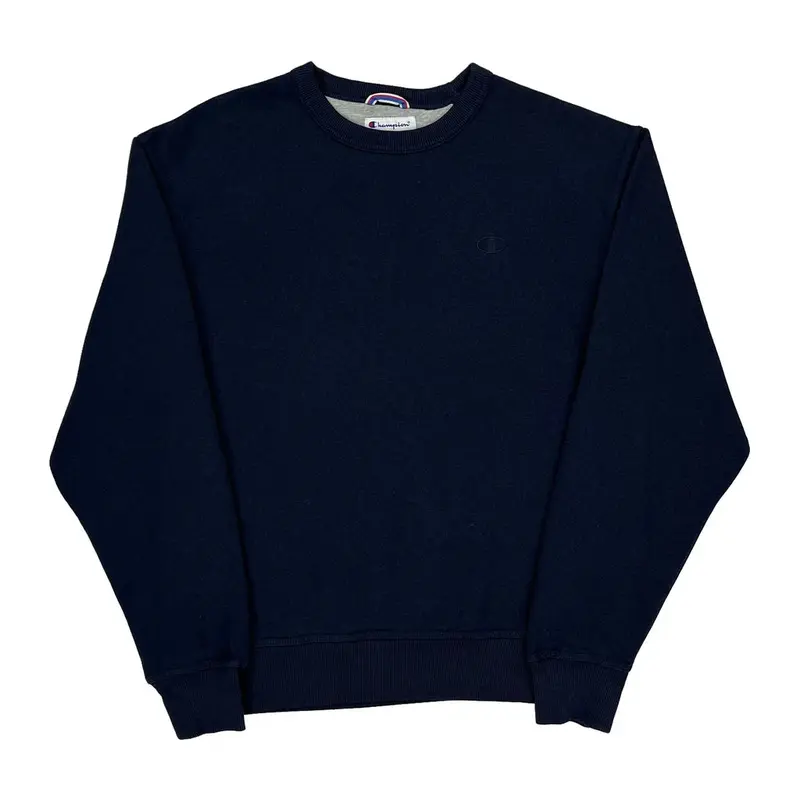 Champion Sweatshirt - Medium Navy Cotton Blend