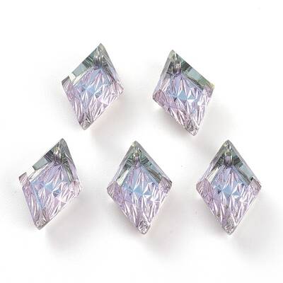 Embossed Glass Rhinestone Pendants