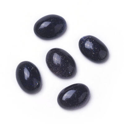 Synthetic Blue Goldstone Cabochons