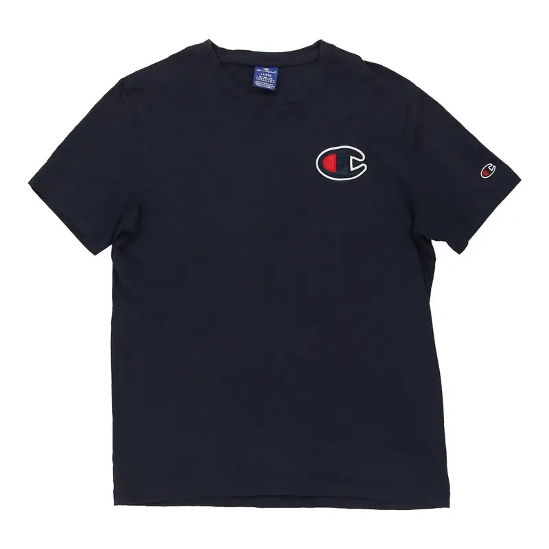 Champion T-Shirt - Large Navy Cotton