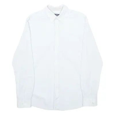 BEN SHERMAN Mens Plain Shirt Blue Long Sleeve M