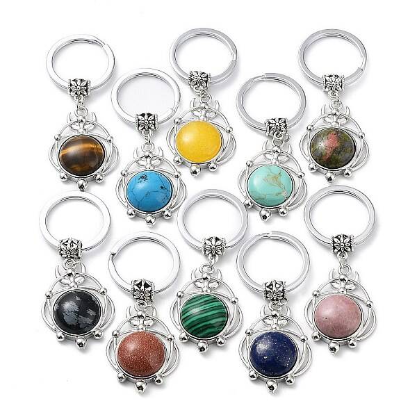 Natural & Synthetic Gemstone Keychain