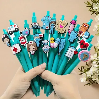 6/12/18pcs Nurse Doctor Gel Pens Medical Record Pens Nurses Day Gift Mixed Colors Random Styles Perfect for Nurses, Medical A...