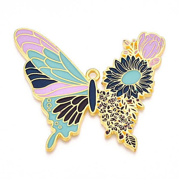 Rack Plating Alloy Enamel Big Pendants