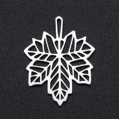 Non-Tarnish Autumn Theme 201 Stainless Steel Filigree Joiners Links