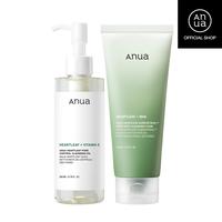 [Anua Official Shop] Double Cleanser Duo for Facial Cleansing Foam Korean | Foaming Deep Pore Face Wash, Facial cleanser, Fac...