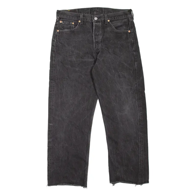 LEVI'S 501 MADE IN USA Jeans Mens Black Regular Straight 90s W34 L26