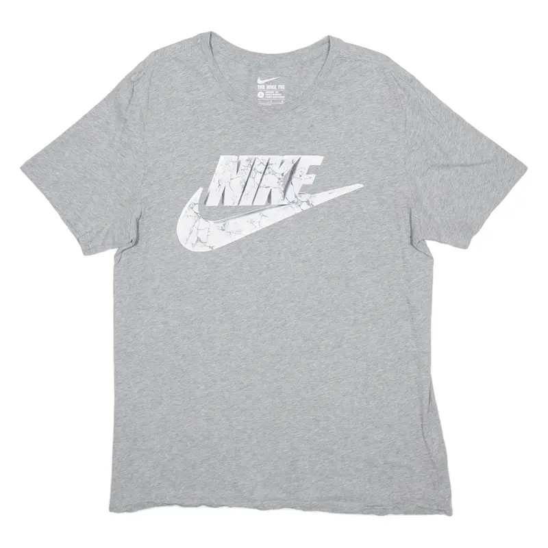 NIKE Athletic Cut Mens T-Shirt Grey L