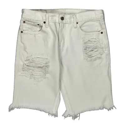 511 Levis Denim Shorts - 30W 11L White Cotton