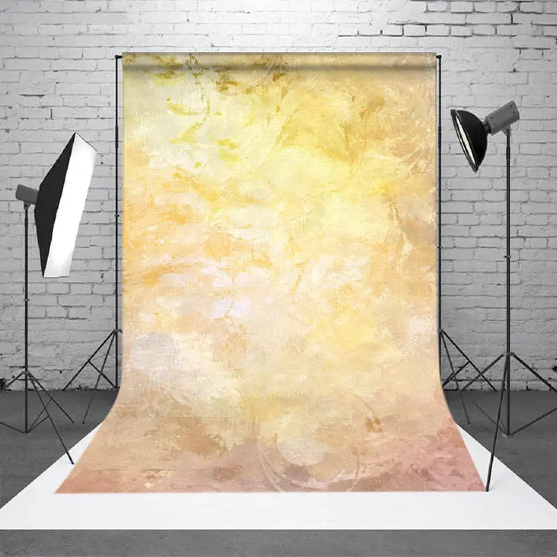 Aperturee Watercolor Light Golden Abstract Art Photo Backdrop