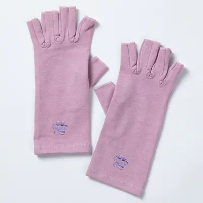 Paw Print Compression Gloves - Rust Red - L