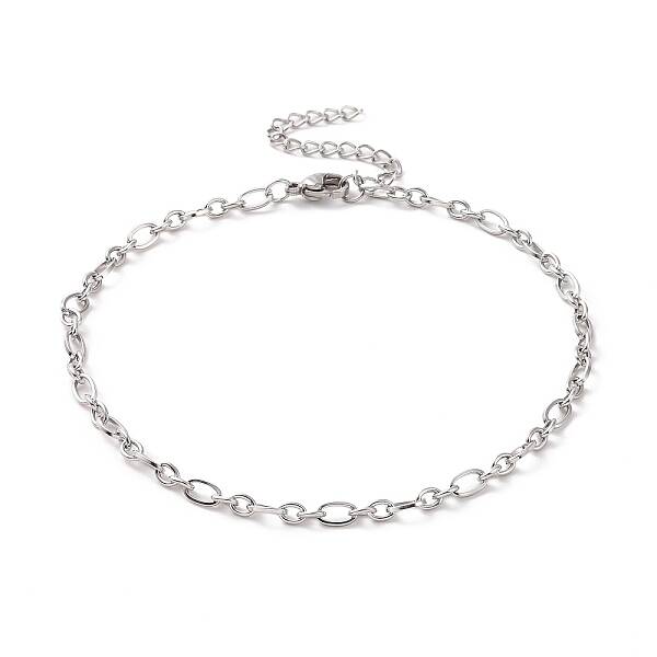 Non-Tarnish 304 Stainless Steel Figaro Chain Bracelet for Men Women