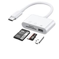3 in 1 USB & TF Card & SD Card Reader, Multifunctional OTG Reader, Plug & Play Hight Speed Card Reader for Home Office, Porta...