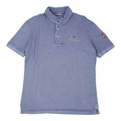 Napapijri Polo Shirt - Large Blue Cotton