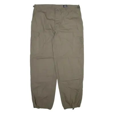 BRANDIT Cargo Mens Trousers Grey Relaxed Tapered W38 L32