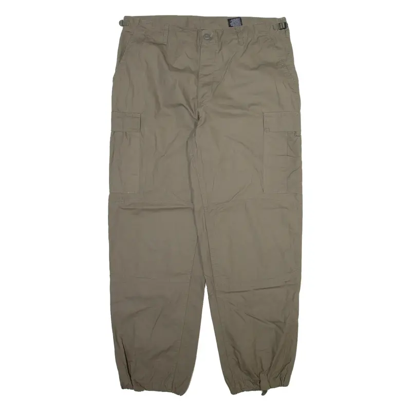 BRANDIT Cargo Mens Trousers Grey Relaxed Tapered W38 L32