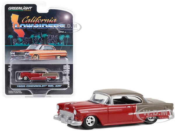 1955 Chevrolet Bel Air Lowrider Ruby Red and Matt Bronze \