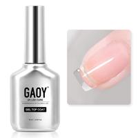 GAOY Gel Top Coat for Gel Nail Polish, 16ml No Wipe Glossy Finish, High Gloss Varnish for Long Lasting UV Manicure nails