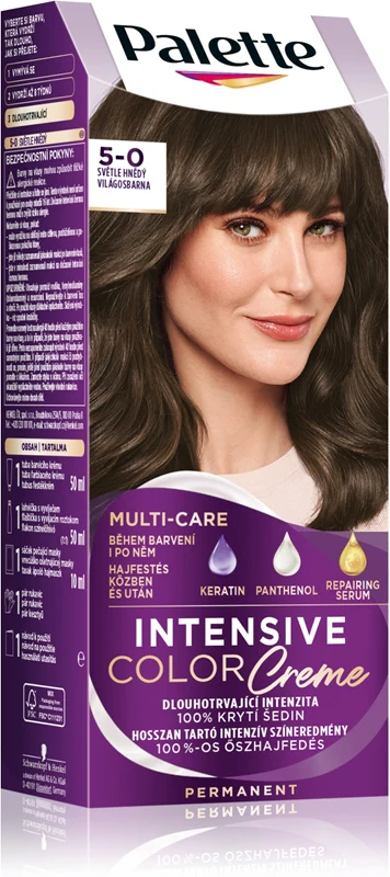 Schwarzkopf Palette Intensive Color Creme permanent hair dye color 5-0 N4 light brown