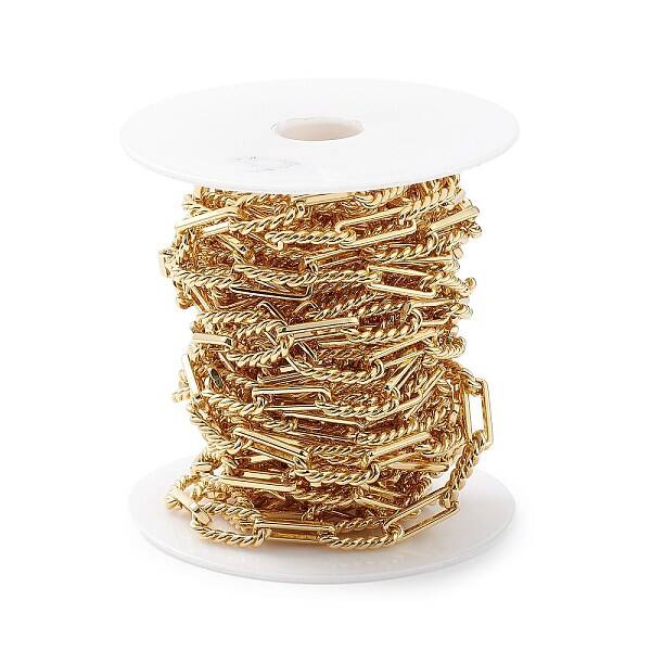Rack Plating Brass Paperclip Chains