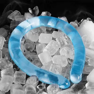 Blue Cold Neck Ring, Summer Soft Lightweight Cooling Neck Ring, Ice Packs, Outdoor Activities and Exercise Cooling Neck Ring,...