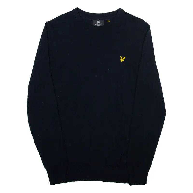 LYLE & SCOTT Mens Jumper Blue Tight Knit L