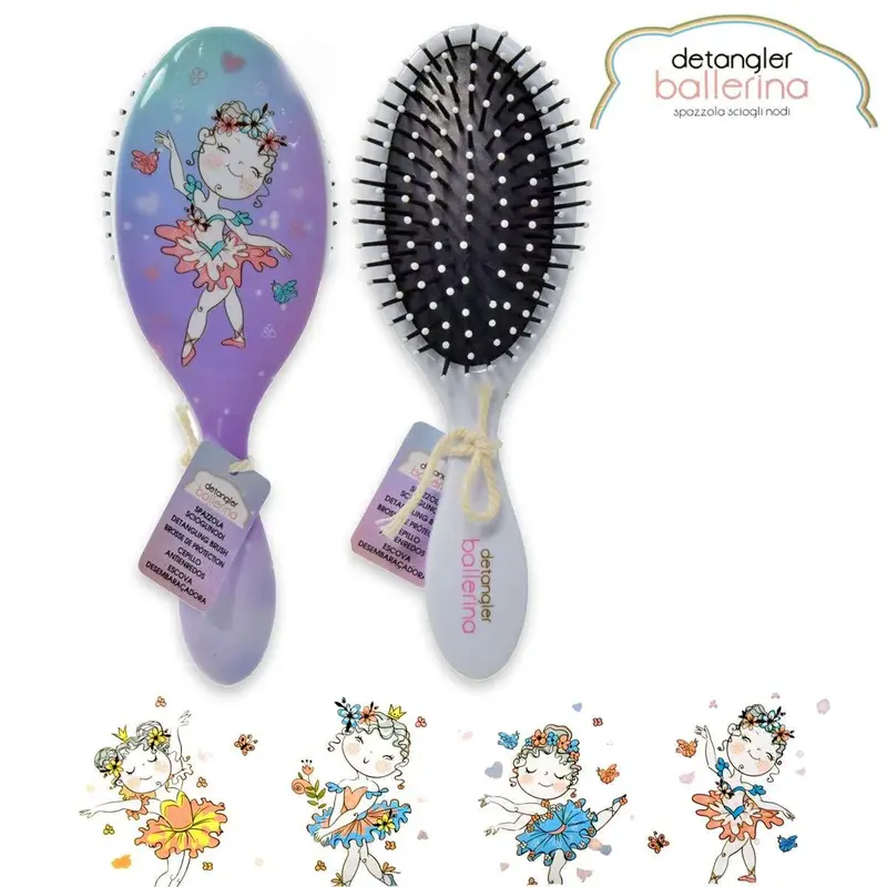 Labor Detangler Ballerina Spazzola Scioglinodo Colori Assortiti