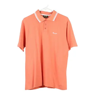 Wrangler Polo Shirt - Medium Orange Cotton