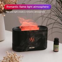 Flame Humidifier 180ml Cool Mist Maker Fire Diffuser with Auto-Off Protection,USB Powered, 7 Flame Colors, Noiseless Design...