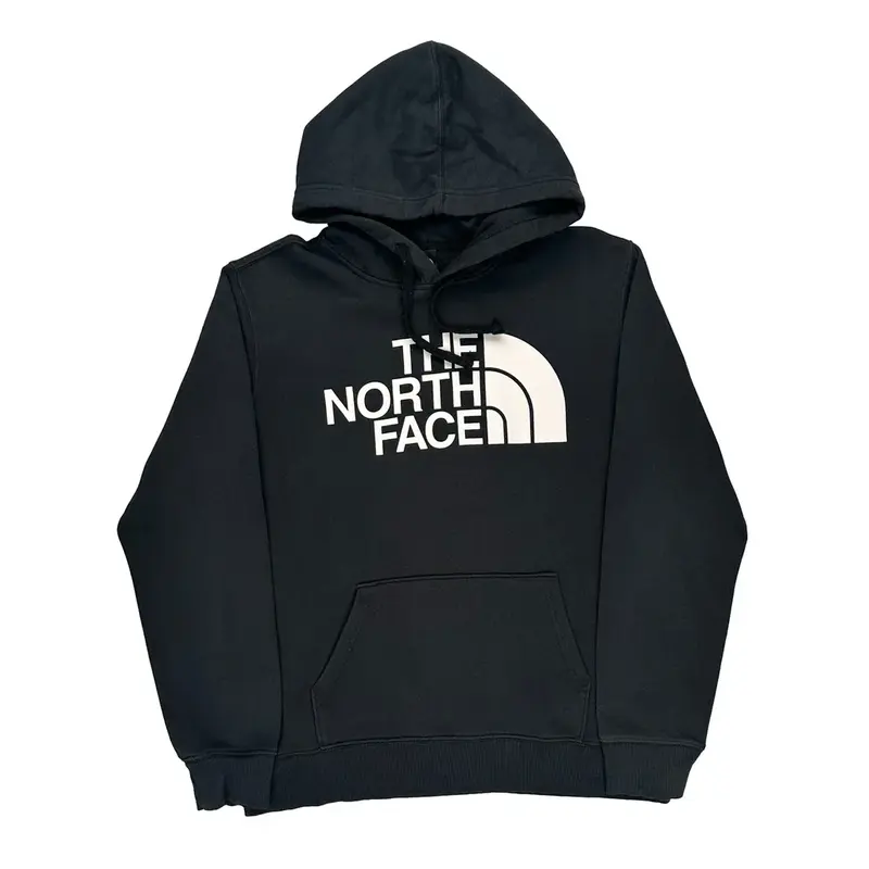 The North Face Graphic Hoodie - Medium Black Cotton Blend