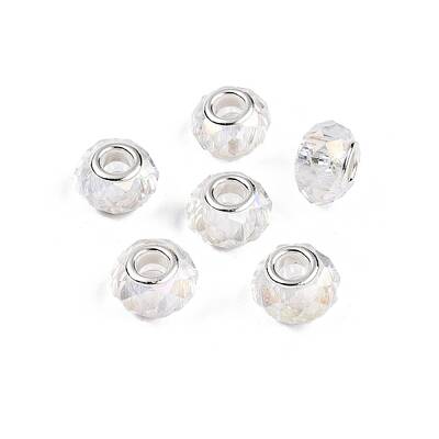 Transparent Glass European Beads