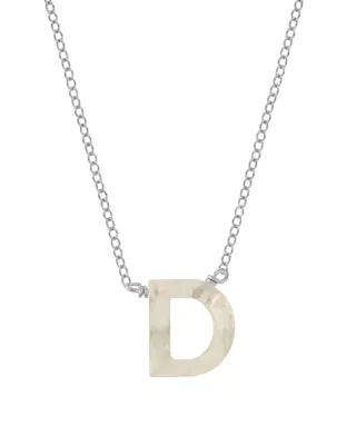 Dawn Initial Necklace | Metal Color: Silver | Style: D