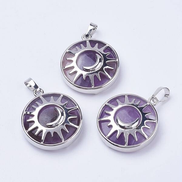 Natural Amethyst Pendants