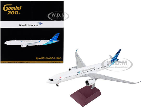 Airbus A330-900 Commercial Aircraft Garuda Indonesia White with Blue Tail Gemini 200 Series 1/200 Diecast Model Airplane by G...