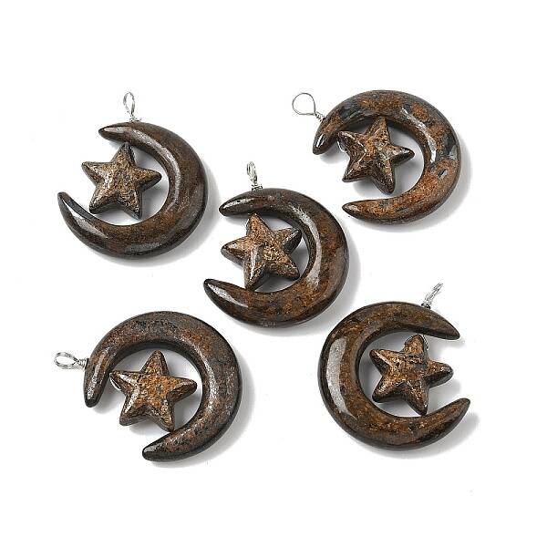 Natural Bronzite Pendants