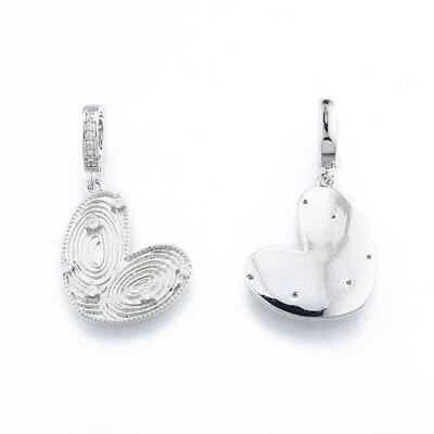 Brass Micro Pave CLear Cubic Zirconia Pendants